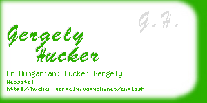 gergely hucker business card